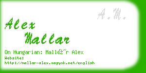 alex mallar business card